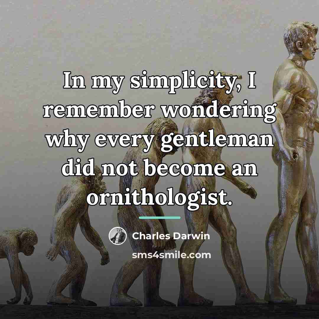 “In my simplicity, I remember wondering why every gentleman did…” quote by Charles Darwin