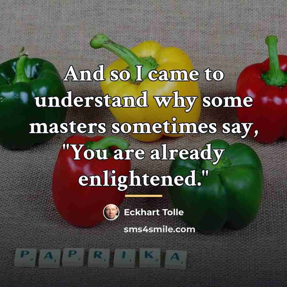 “And so I came to understand why some masters sometimes…” quote by Eckhart Tolle