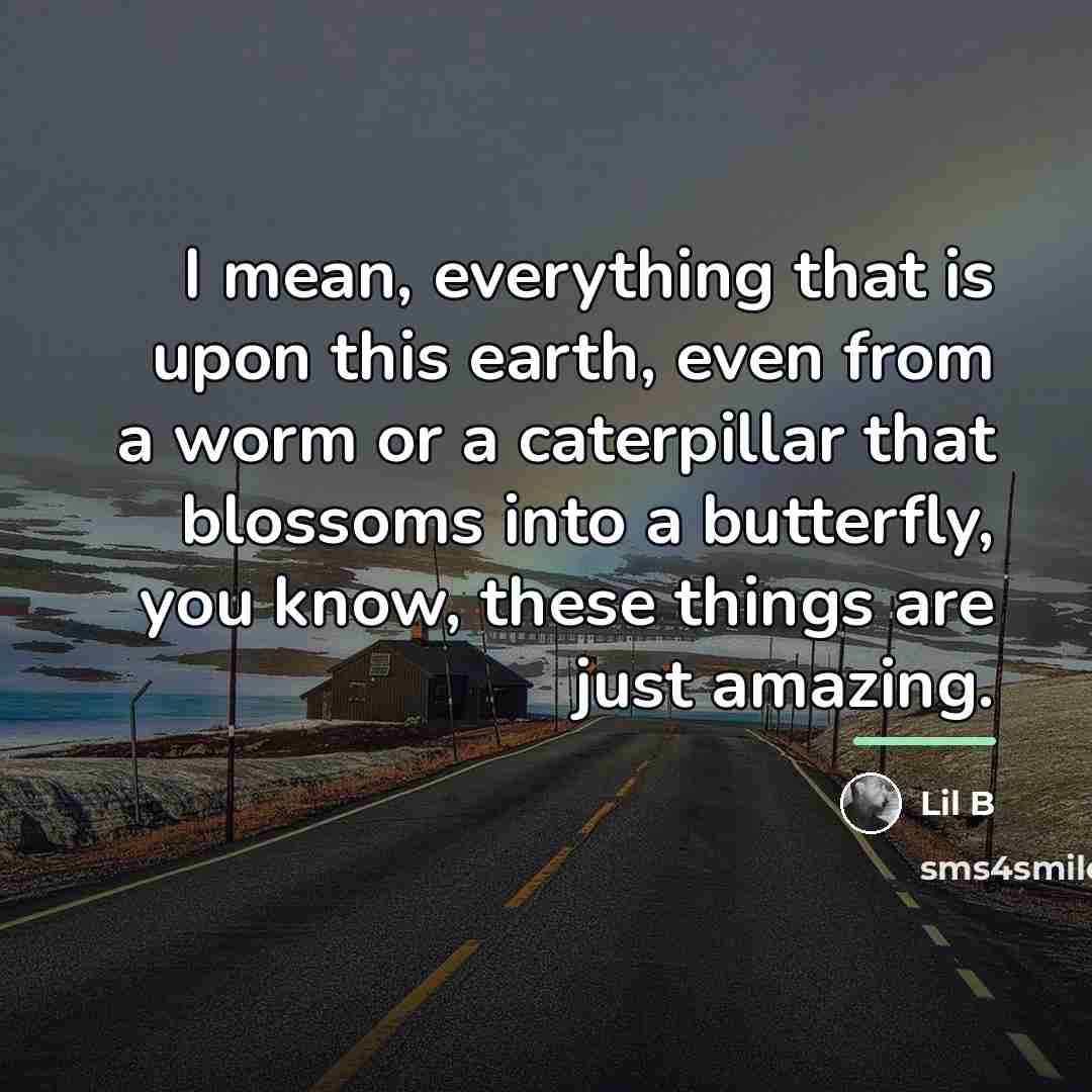 “I mean, everything that is upon this earth, even from…” quote by Lil B