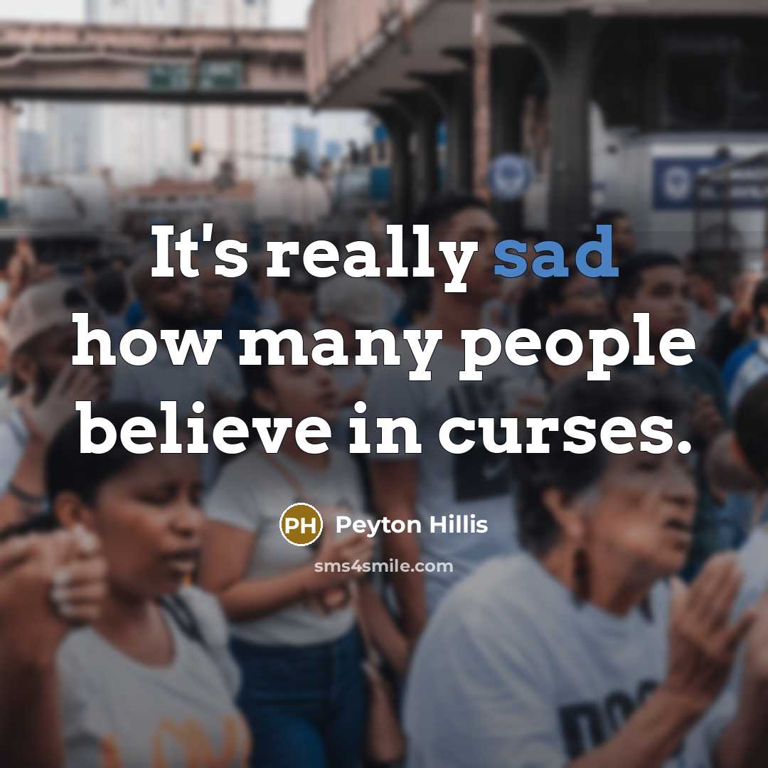 “It's really sad how many people believe in curses.…” quote by Peyton Hillis