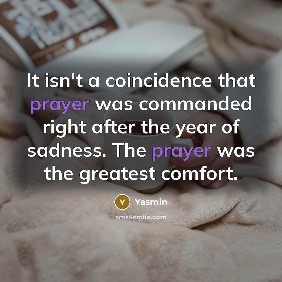 “It isn't a coincidence that prayer was commanded right after…” quote by Yasmin