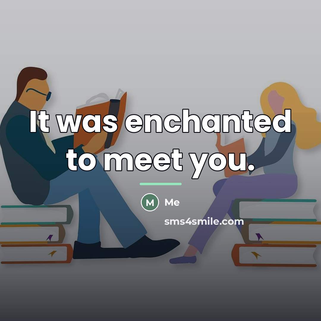 “It was enchanted to meet you.…” quote by Me