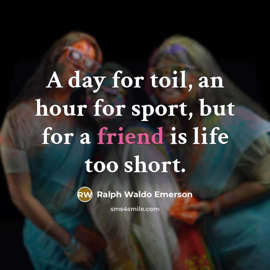 “A day for toil, an hour for sport, but for…” quote by Ralph Waldo Emerson