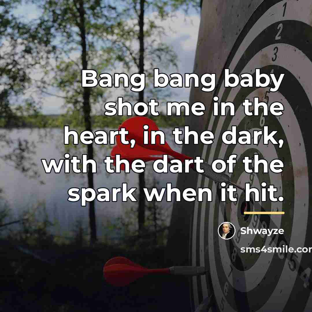 “Bang bang baby shot me in the heart, in the…” quote by Shwayze