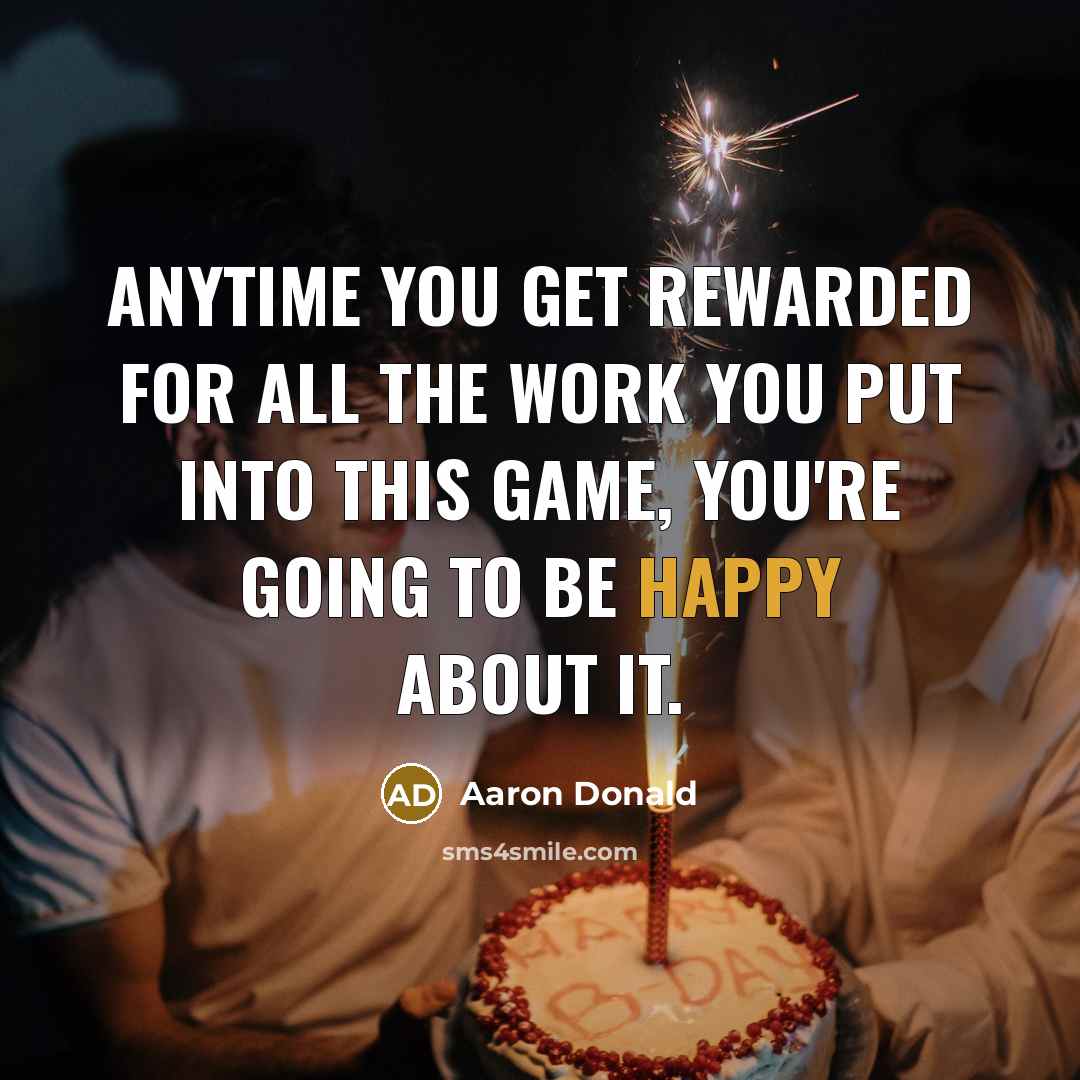 “Anytime you get rewarded for all the work you put…” quote by Aaron Donald
