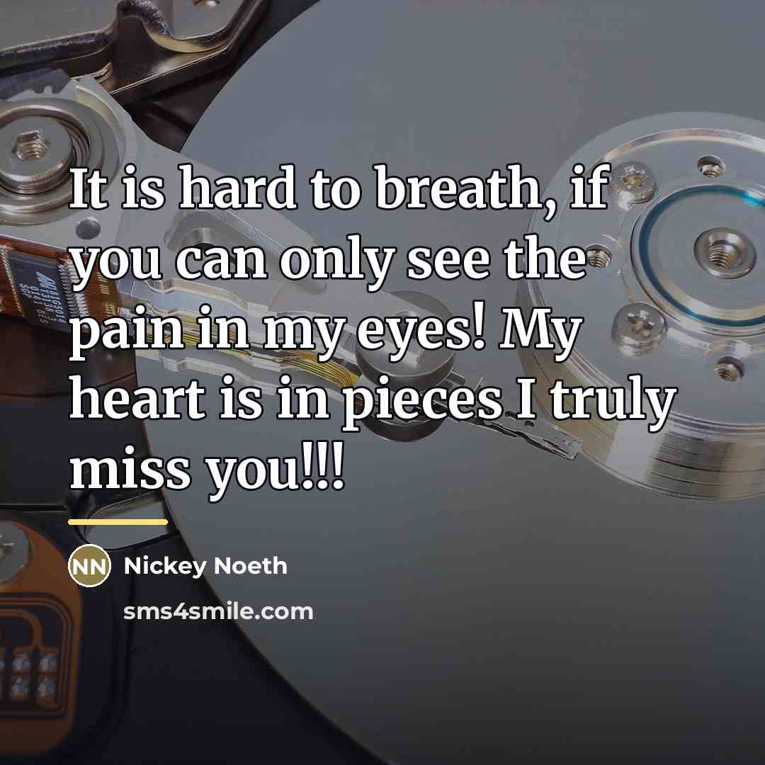 “It is hard to breath, if you can only see…” quote by Nickey Noeth