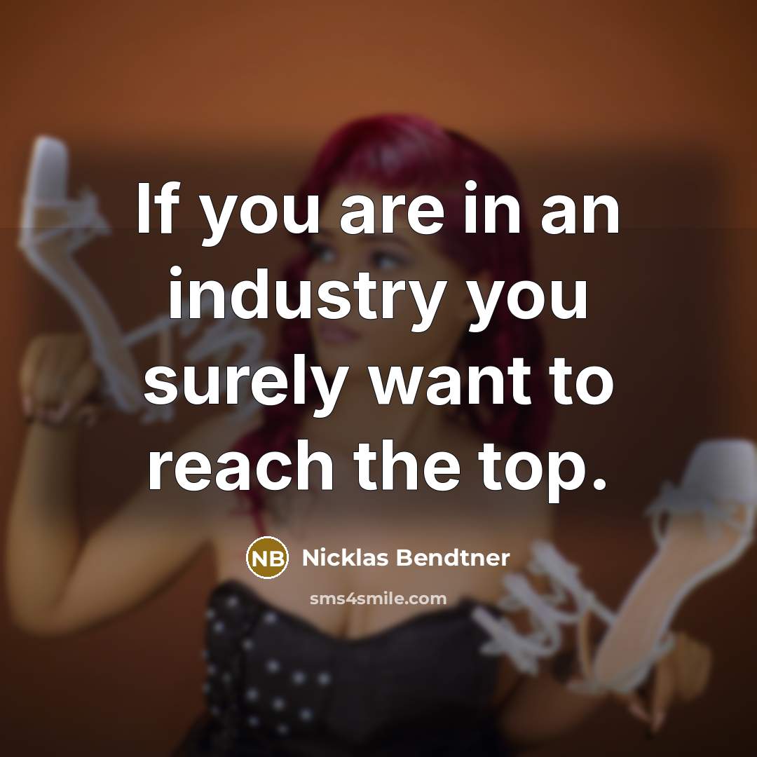 “If you are in an industry you surely want to…” quote by Nicklas Bendtner