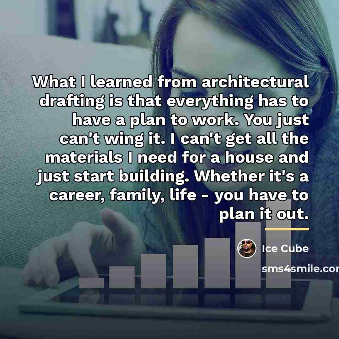 “What I learned from architectural drafting is that everything has…” quote by Ice Cube