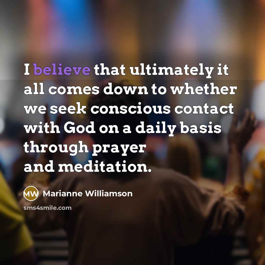 “I believe that ultimately it all comes down to whether…” quote by Marianne Williamson