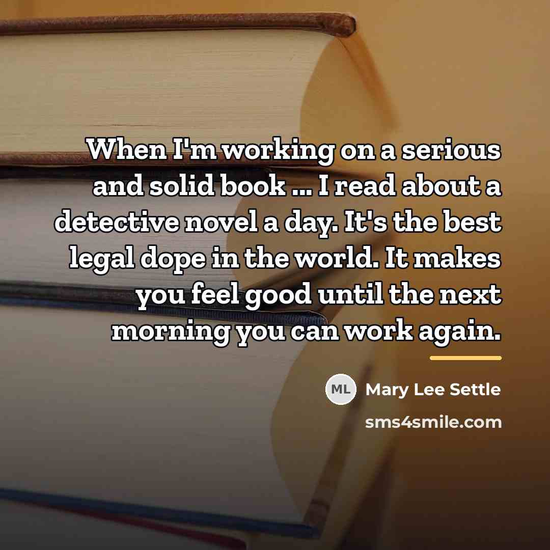 “When I'm working on a serious and solid book ...…” quote by Mary Lee Settle
