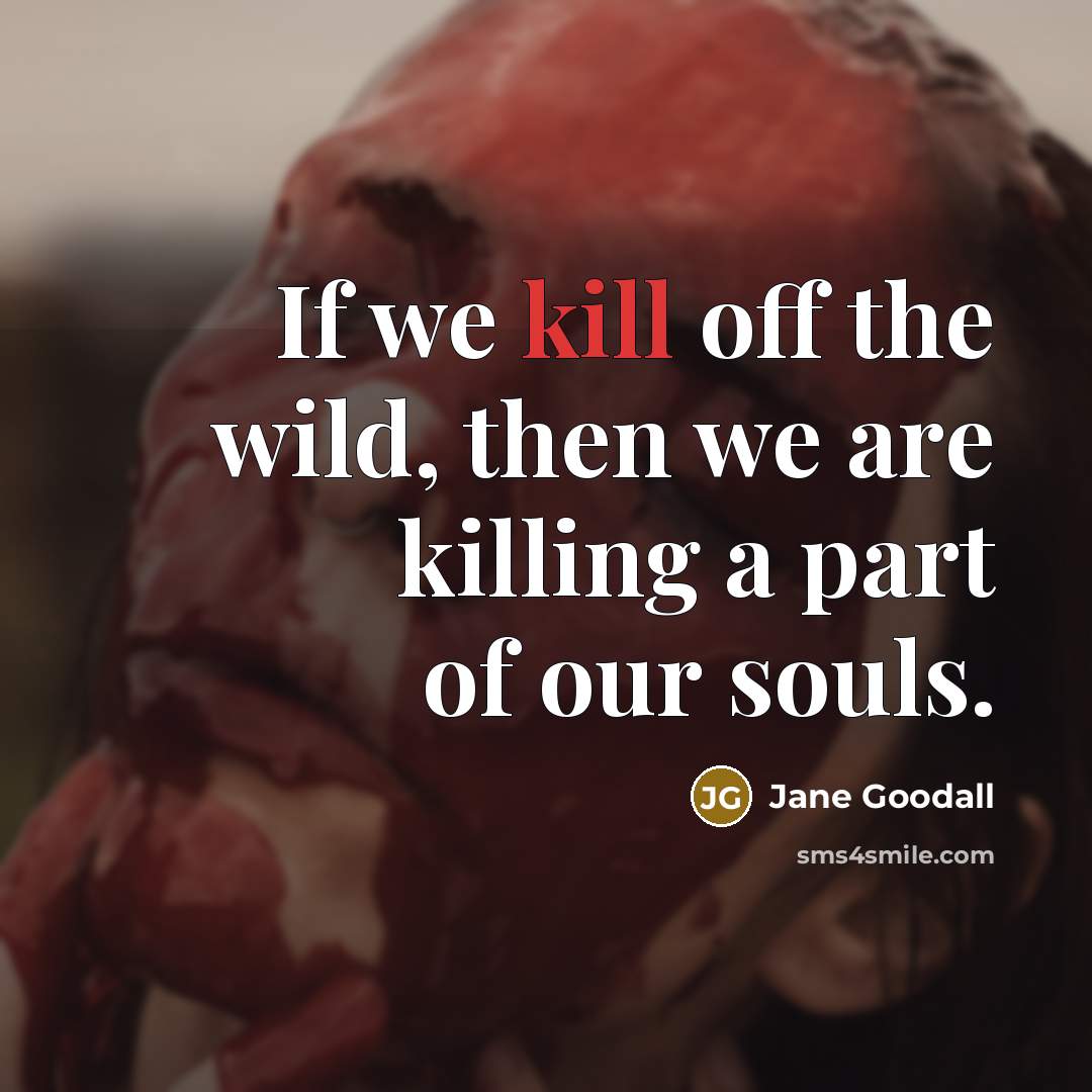“If we kill off the wild, then we are killing…” quote by Jane Goodall
