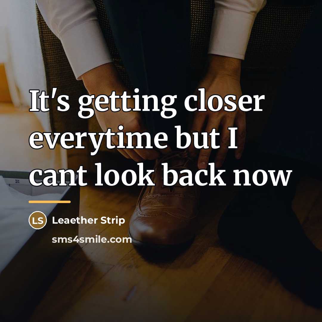 “It's getting closer everytime but I cant look back now…” quote by Leaether Strip