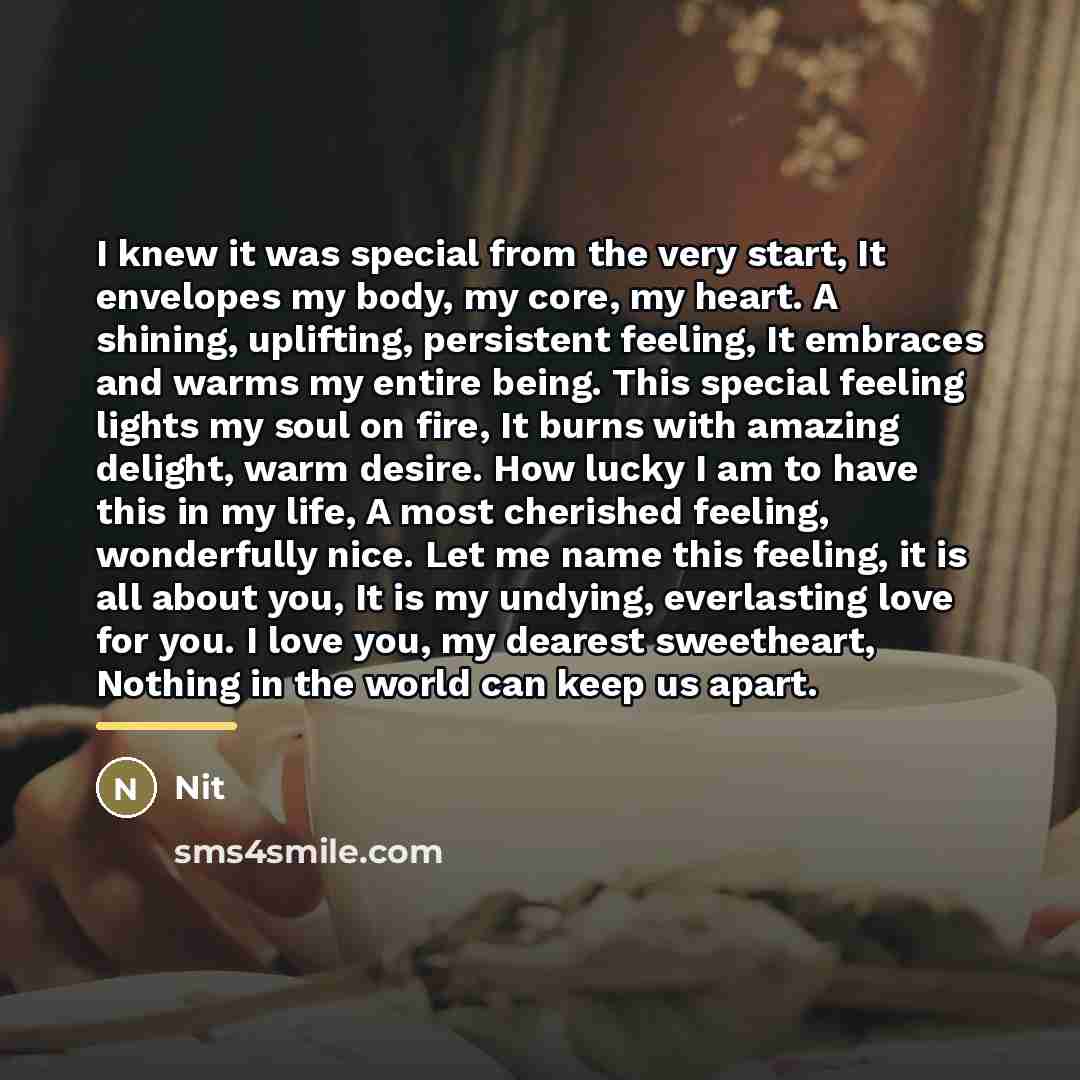 “I knew it was special from the very start, It…” quote by Nit