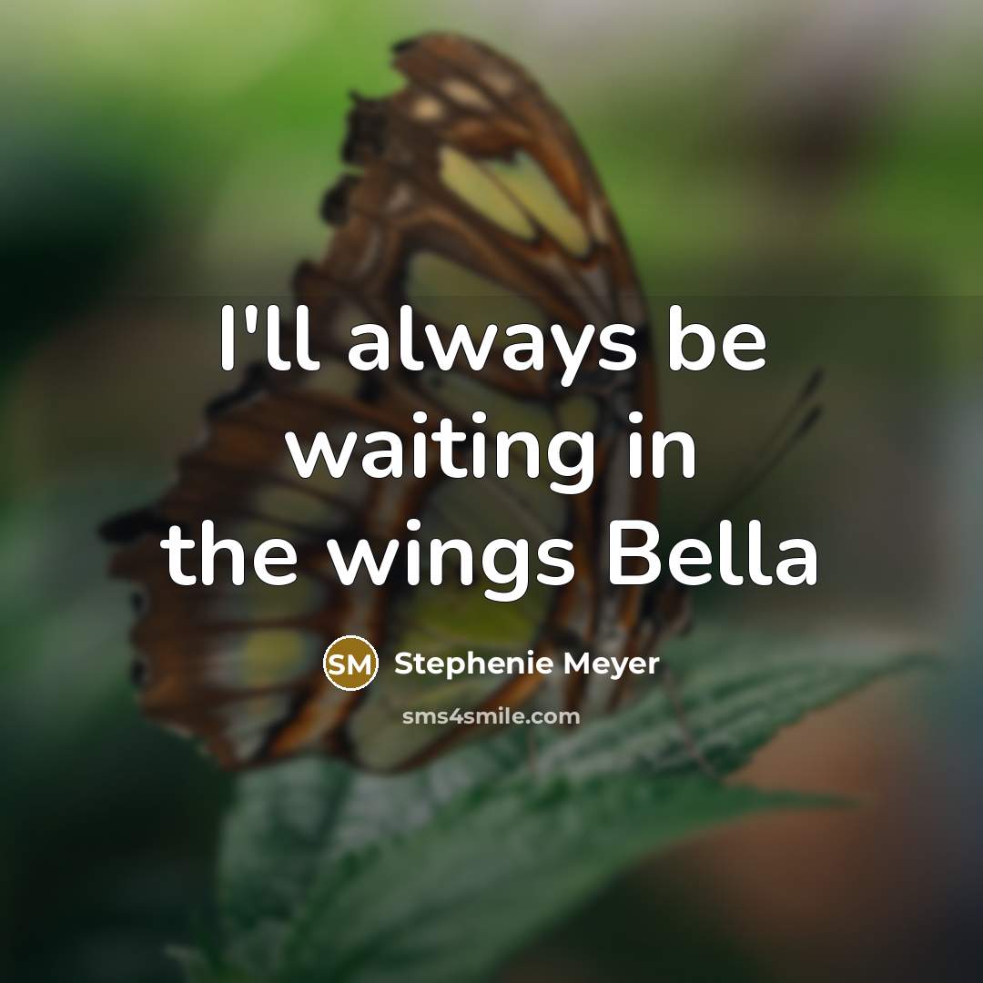 “I'll always be waiting in the wings Bella…” quote by Stephenie Meyer