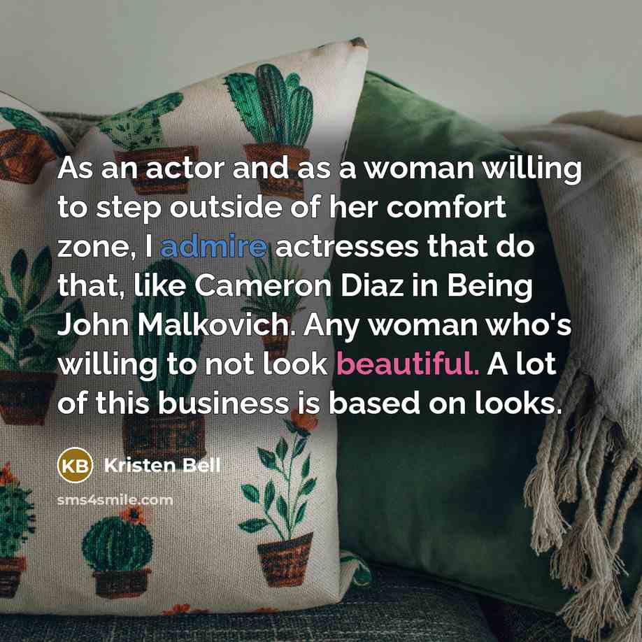“As an actor and as a woman willing to step…” quote by Kristen Bell