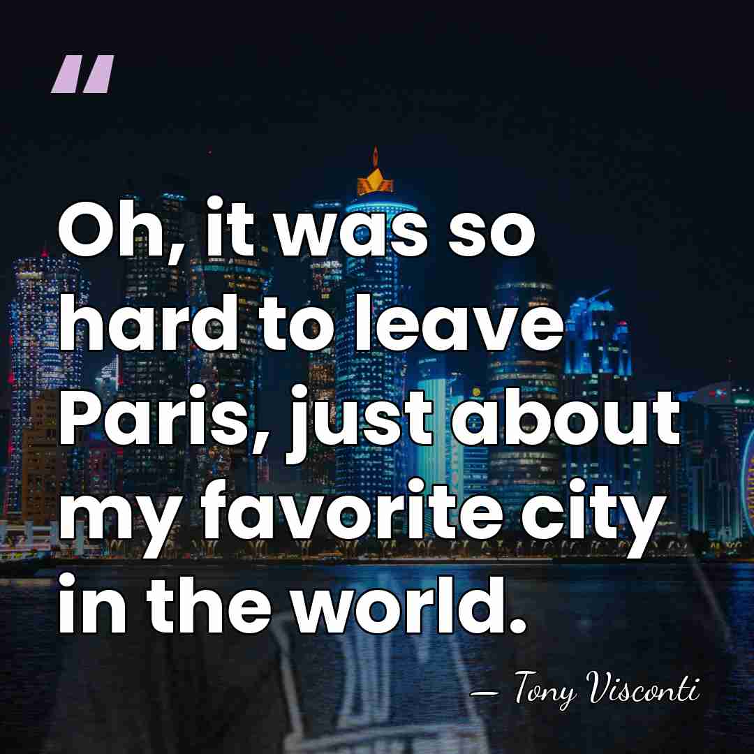 Oh, it was so hard to leave Paris, just about my favorite&hellip; - Tony Visconti