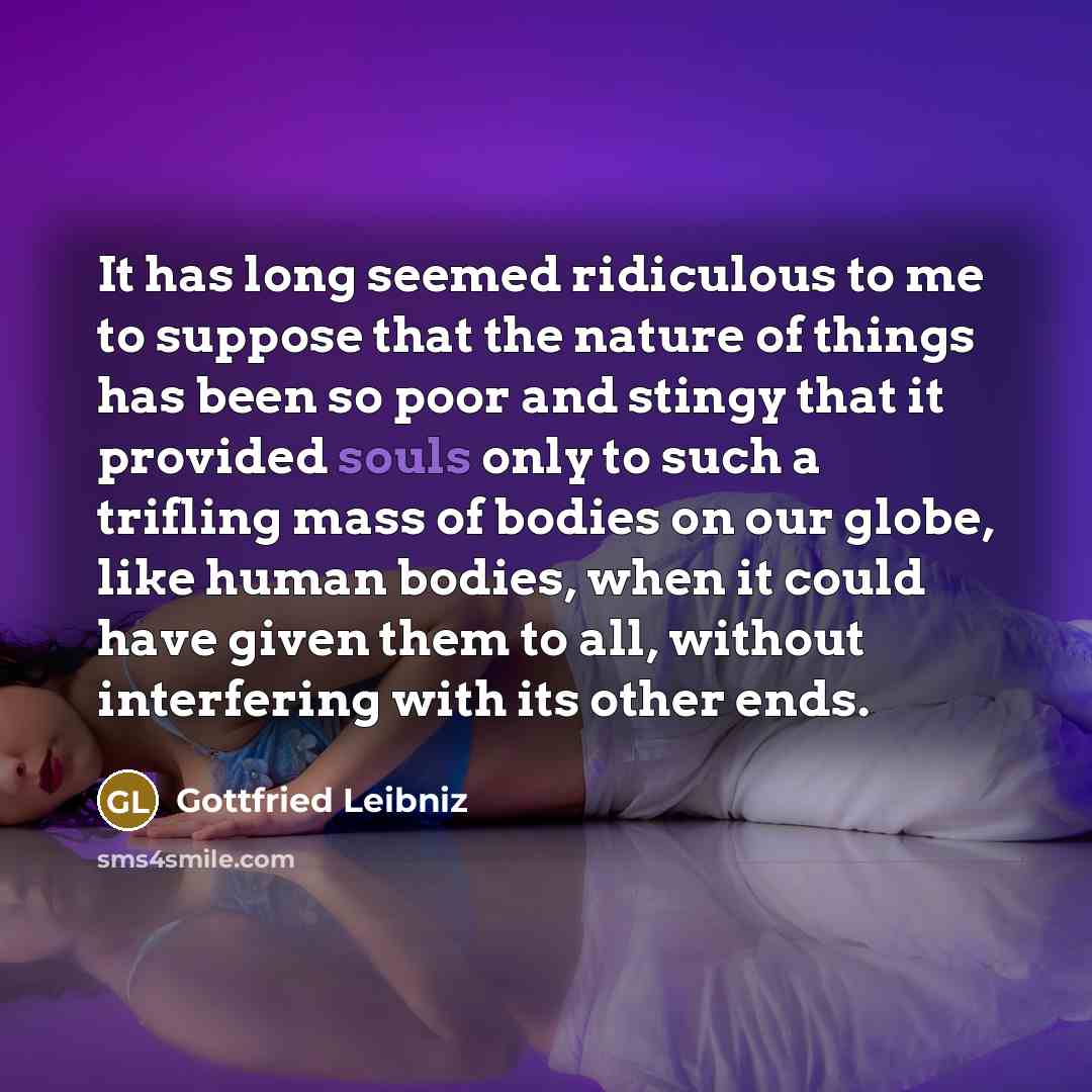 “It has long seemed ridiculous to me to suppose that…” quote by Gottfried Leibniz
