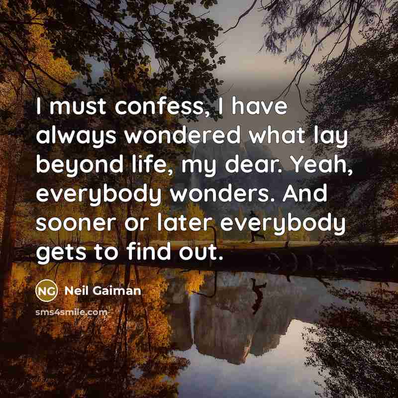 “I must confess, I have always wondered what lay beyond…” quote by Neil Gaiman