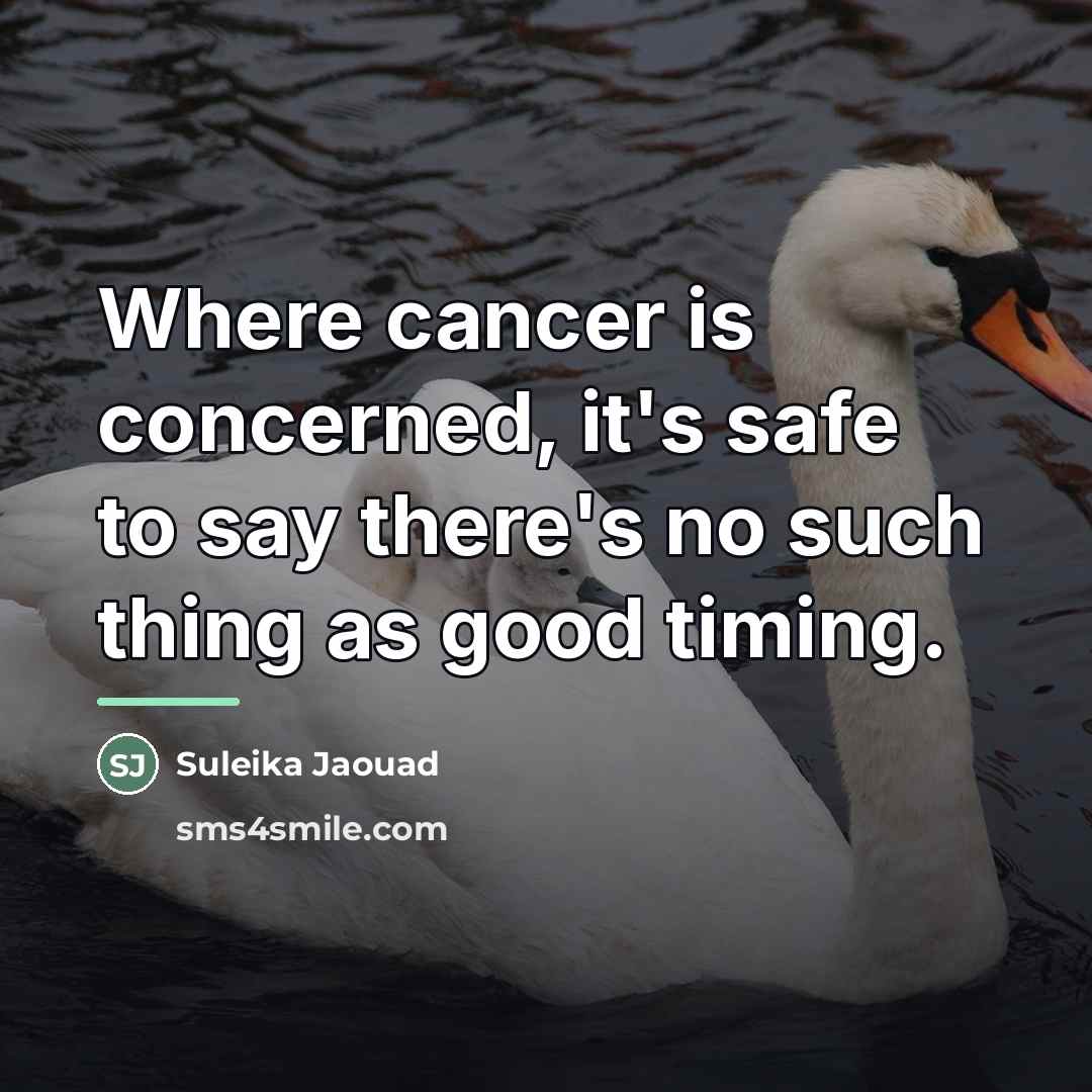 “Where cancer is concerned, it's safe to say there's no…” quote by Suleika Jaouad