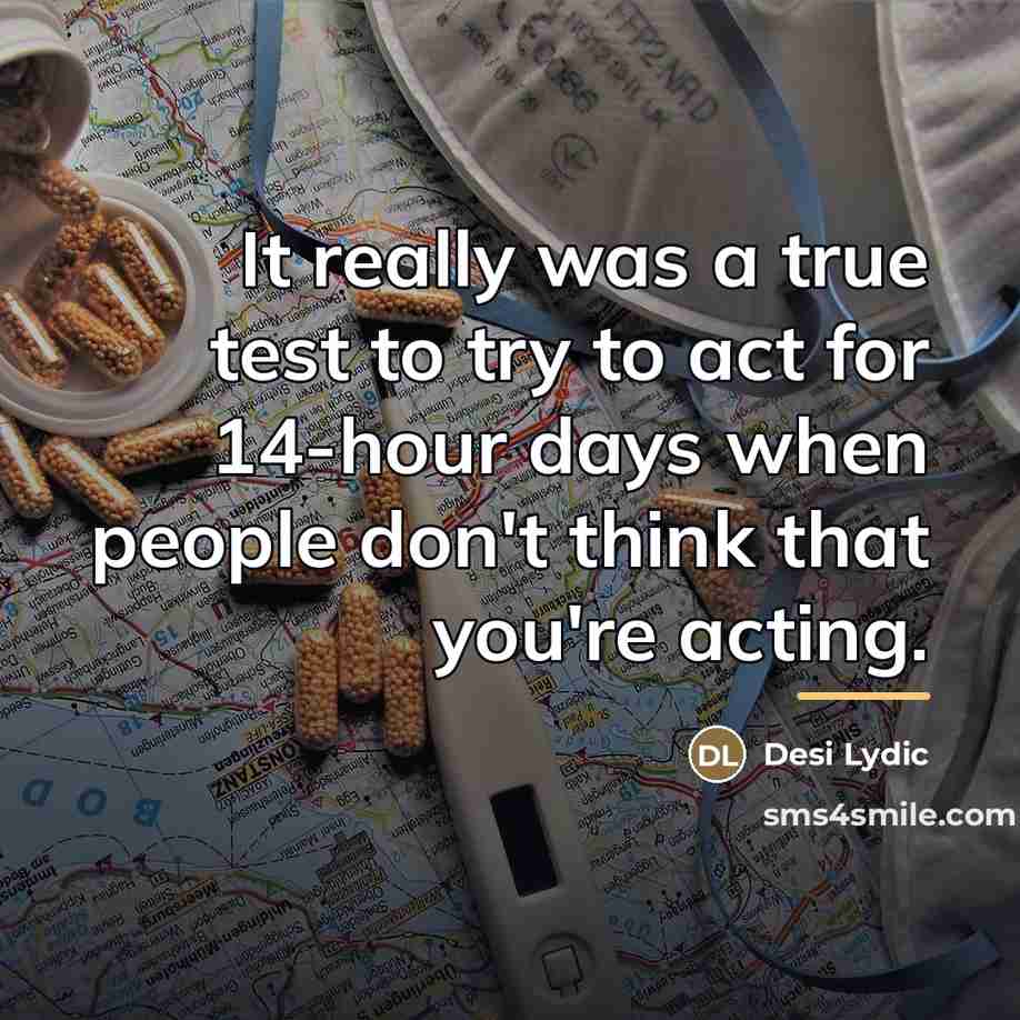 “It really was a true test to try to act…” quote by Desi Lydic