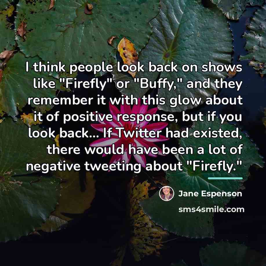 “I think people look back on shows like "Firefly" or…” quote by Jane Espenson