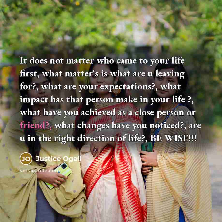 “It does not matter who came to your life first,…” quote by Justice Ogali