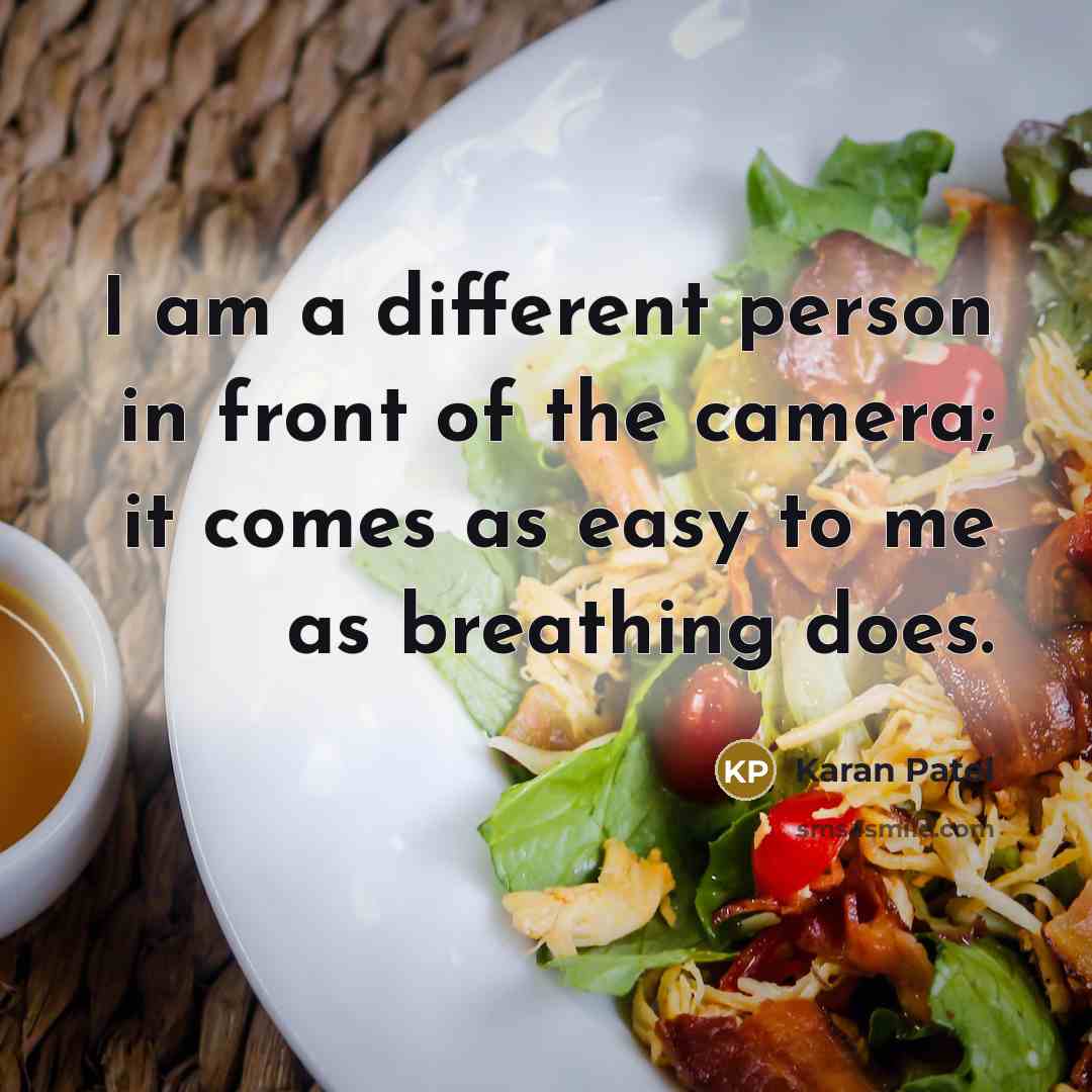 “I am a different person in front of the camera;…” quote by Karan Patel