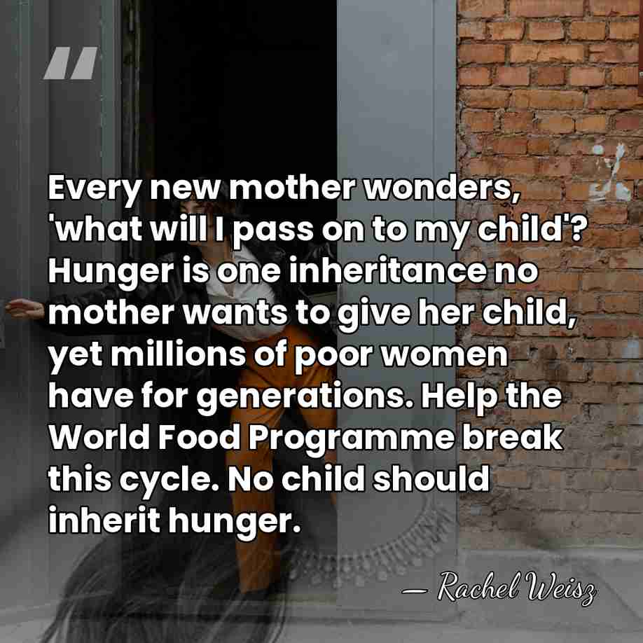 Every new mother wonders, 'what will I pass on to my child'?&hellip; - Rachel Weisz