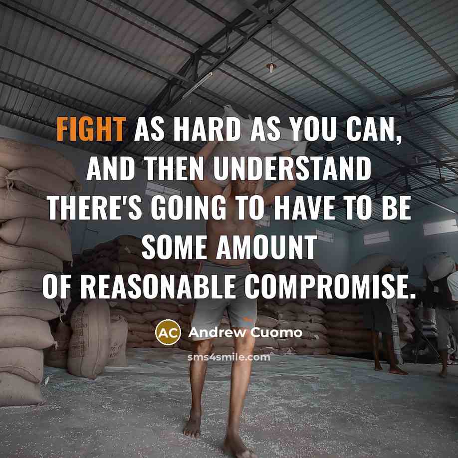 “Fight as hard as you can, and then understand there's…” quote by Andrew Cuomo