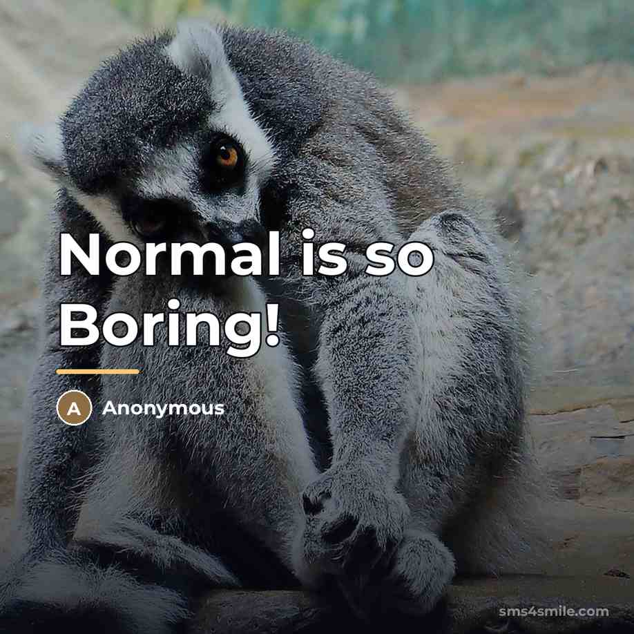 “Normal is so Boring!…” quote by Anonymous
