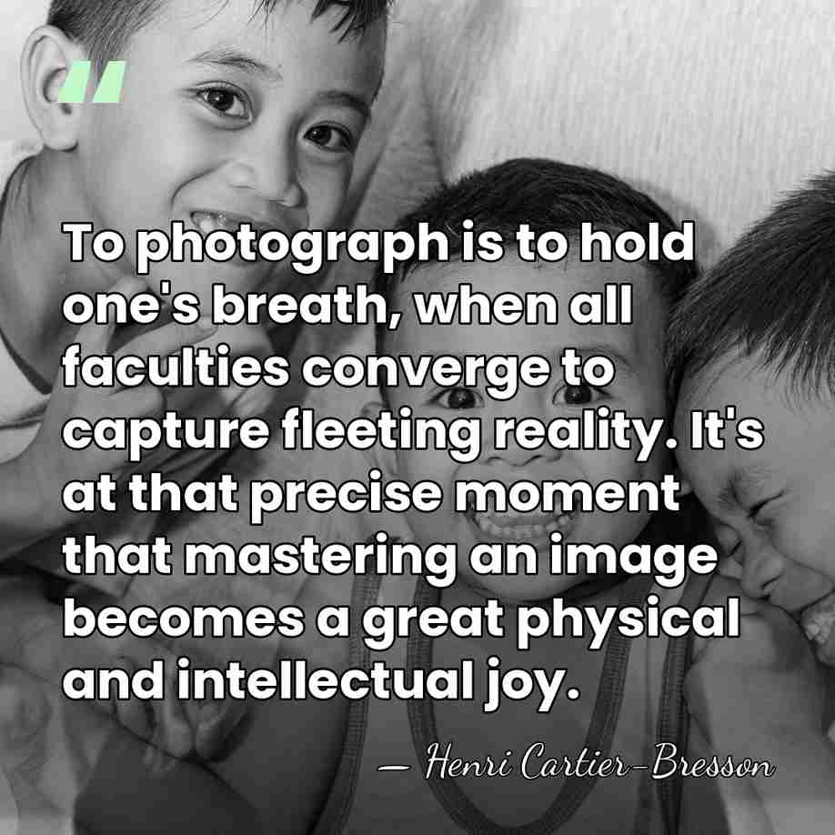 To photograph is to hold one's breath, when all faculties converge to&hellip; - Henri Cartier-Bresson