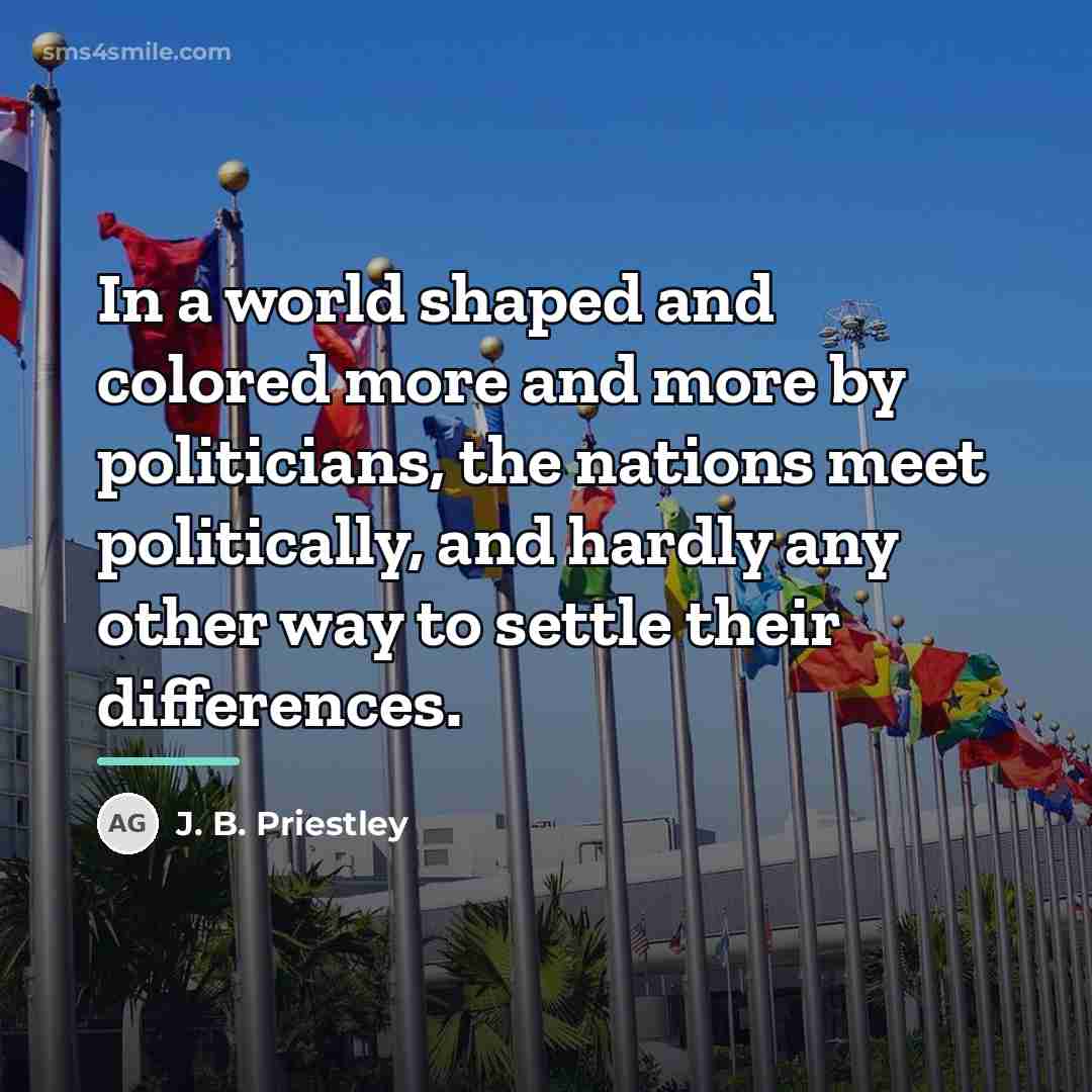 “In a world shaped and colored more and more by…” quote by J. B. Priestley