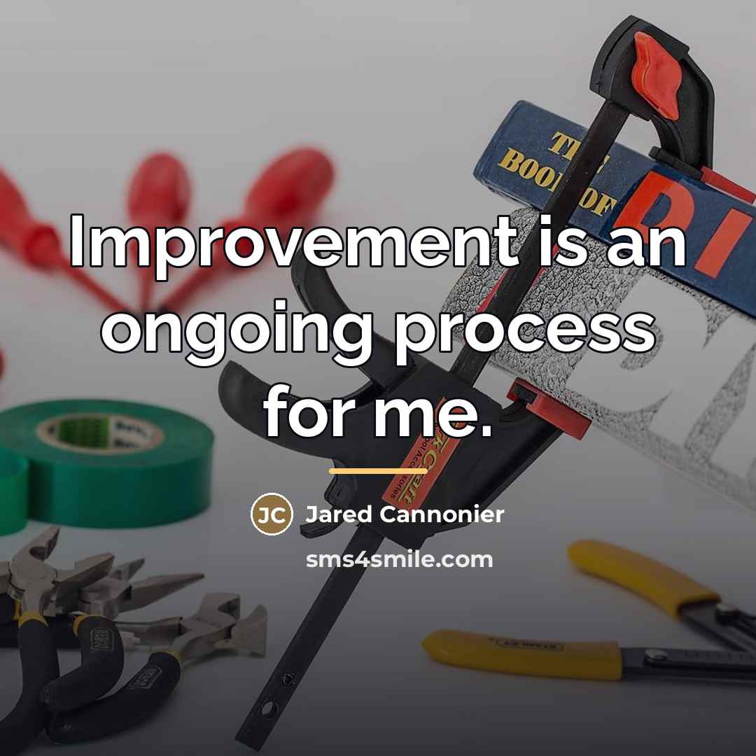 “Improvement is an ongoing process for me.…” quote by Jared Cannonier