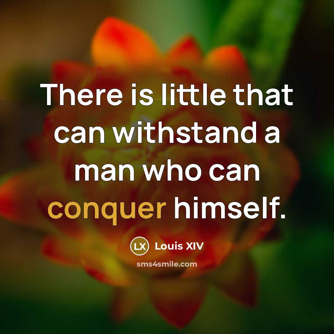 “There is little that can withstand a man who can…” quote by Louis XIV