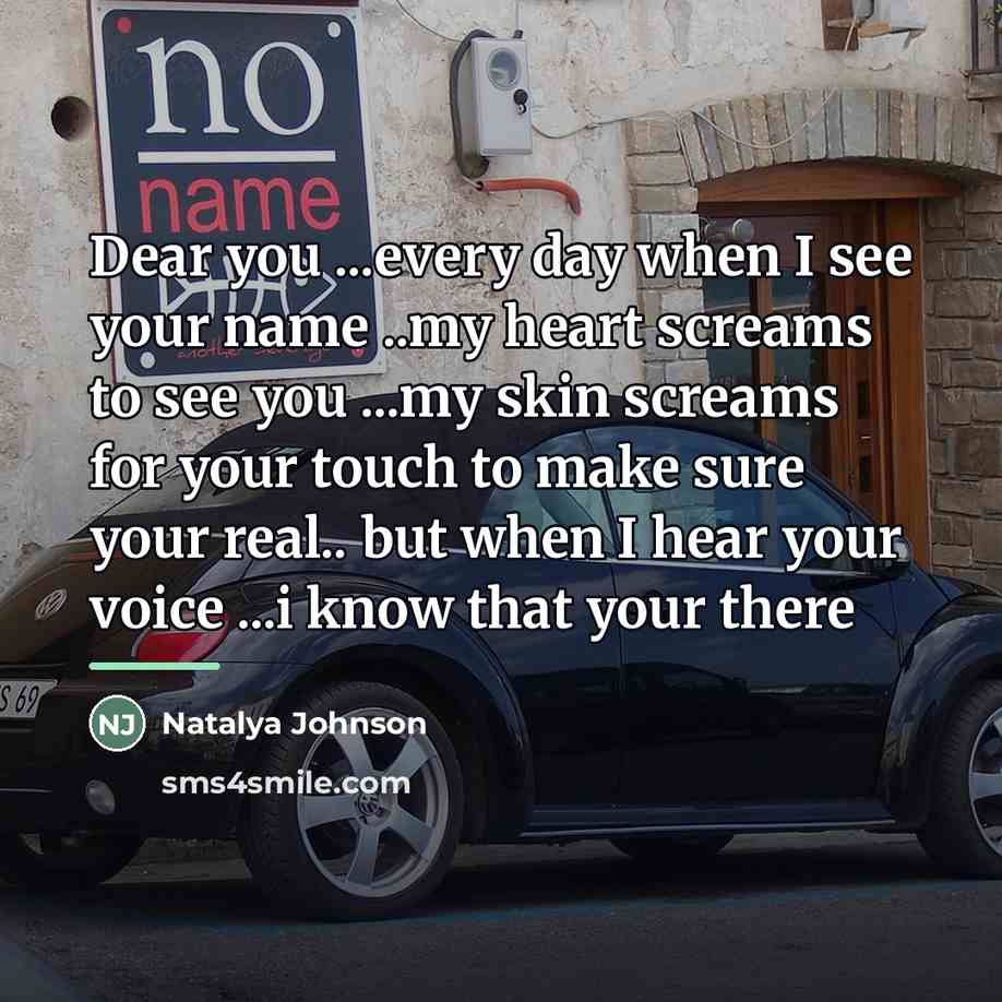 “Dear you ...every day when I see your name ..my…” quote by Natalya Johnson