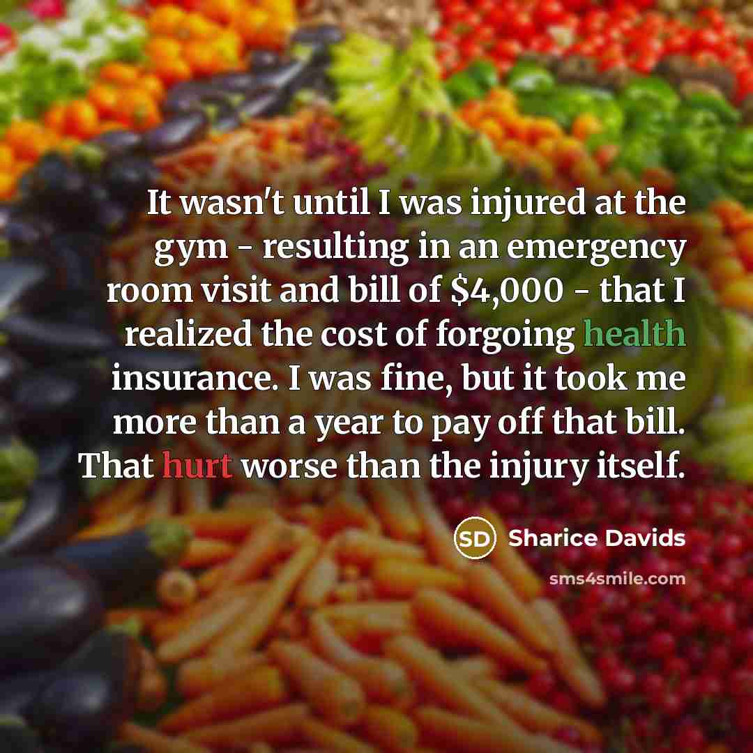 “It wasn't until I was injured at the gym -…” quote by Sharice Davids