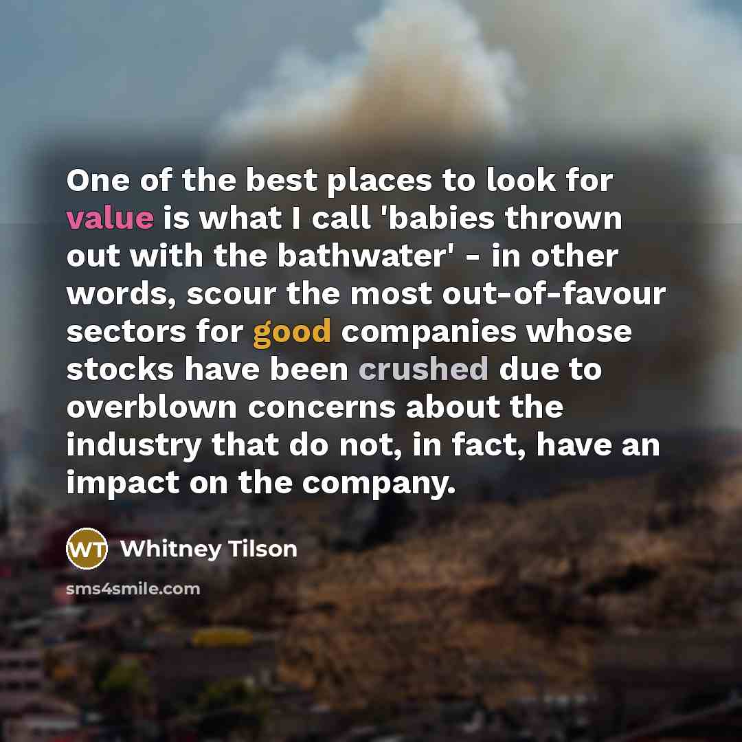 “One of the best places to look for value is…” quote by Whitney Tilson