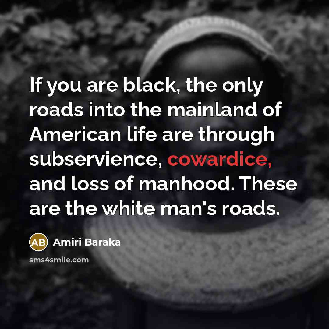 “If you are black, the only roads into the mainland…” quote by Amiri Baraka