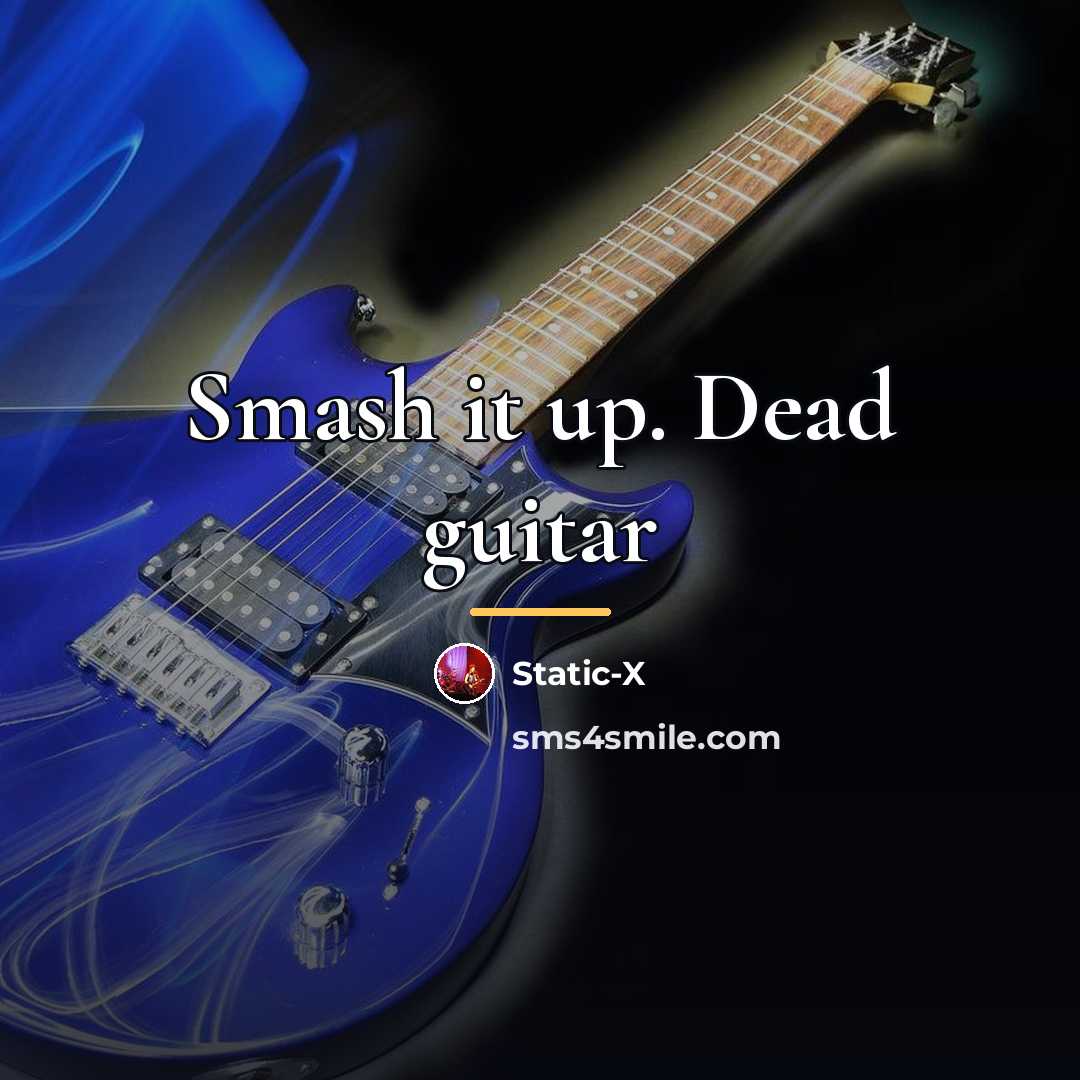 “Smash it up. Dead guitar…” quote by Static-X
