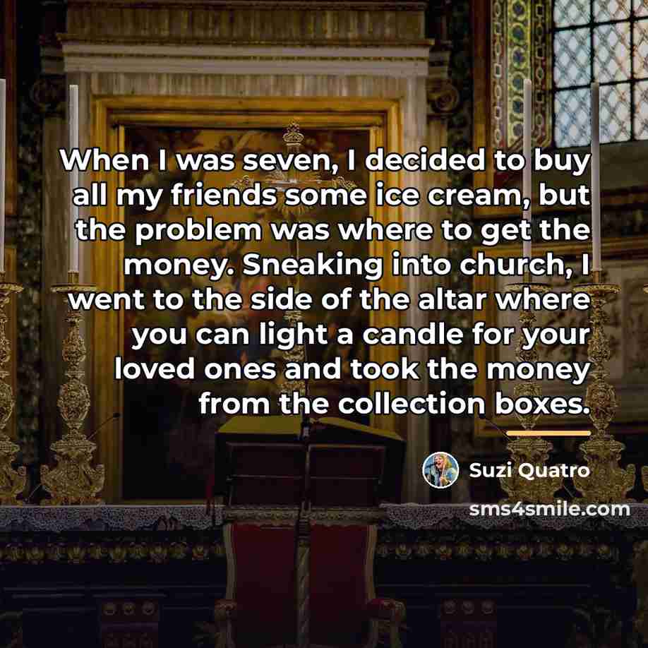 “When I was seven, I decided to buy all my…” quote by Suzi Quatro
