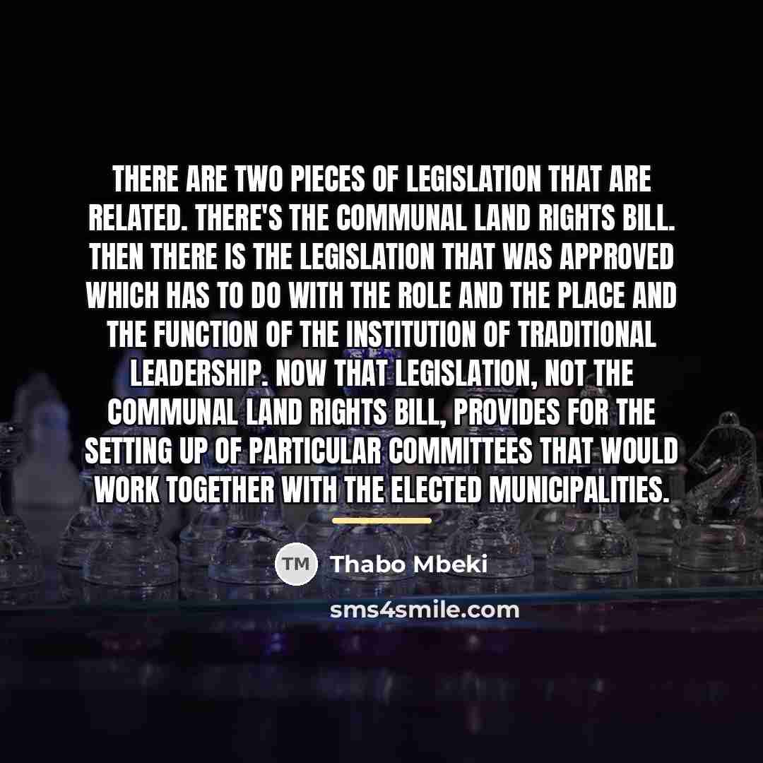 “There are two pieces of legislation that are related. There's…” quote by Thabo Mbeki