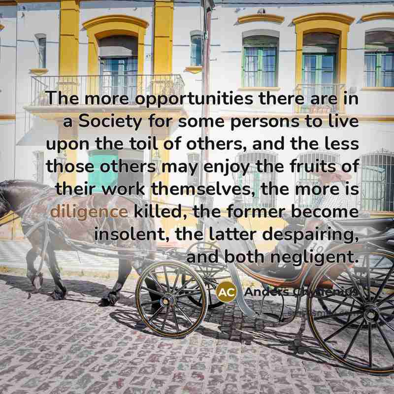 “The more opportunities there are in a Society for some…” quote by Anders Chydenius