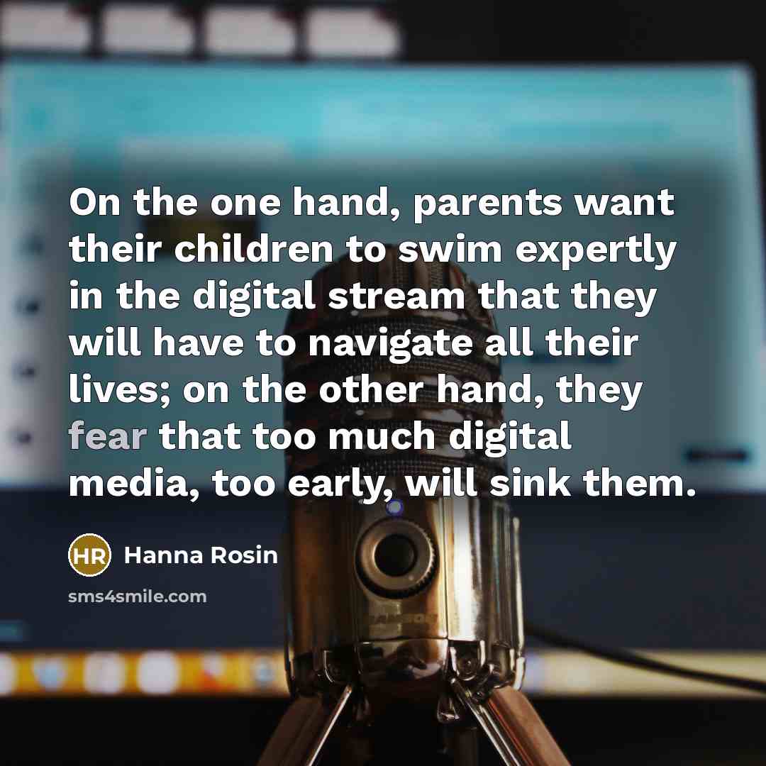 “On the one hand, parents want their children to swim…” quote by Hanna Rosin