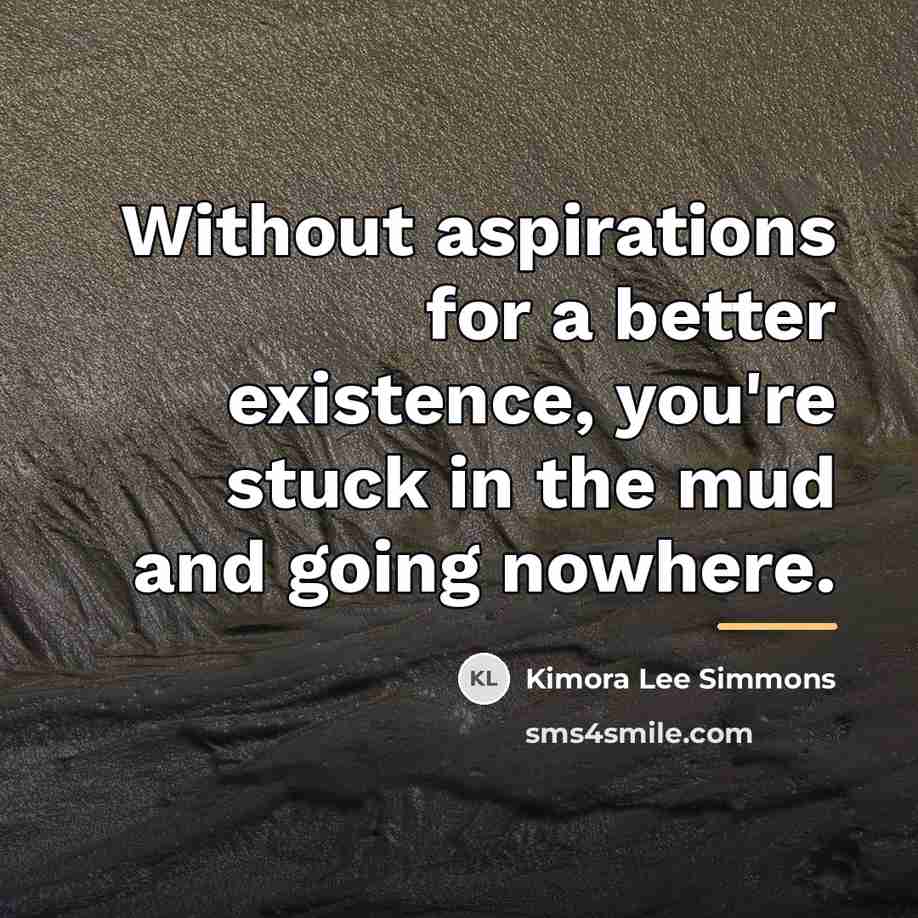 “Without aspirations for a better existence, you're stuck in the…” quote by Kimora Lee Simmons