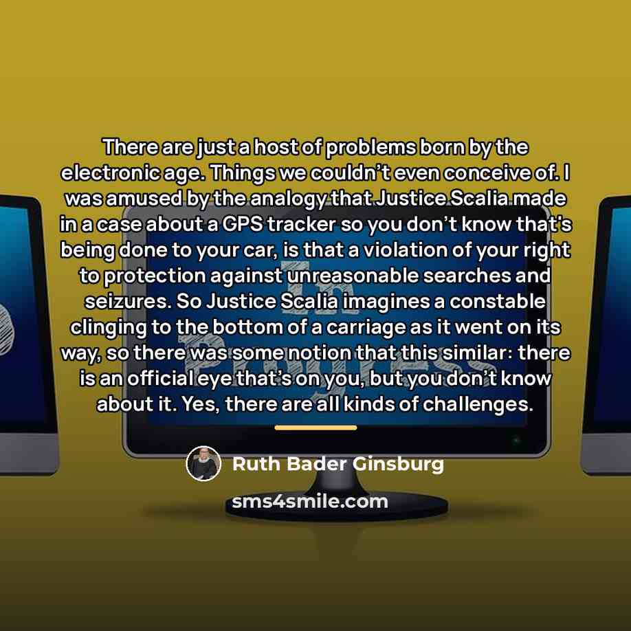 “There are just a host of problems born by the…” quote by Ruth Bader Ginsburg