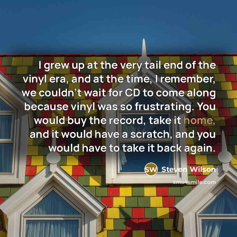 “I grew up at the very tail end of the…” quote by Steven Wilson