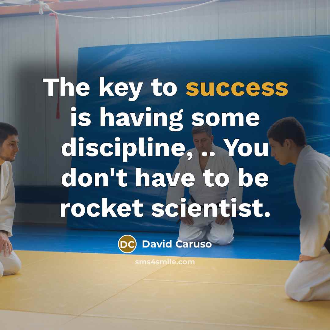 “The key to success is having some discipline, .. You…” quote by David Caruso