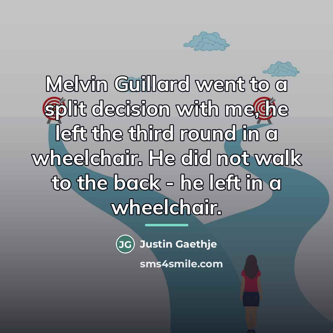 “Melvin Guillard went to a split decision with me, he…” quote by Justin Gaethje
