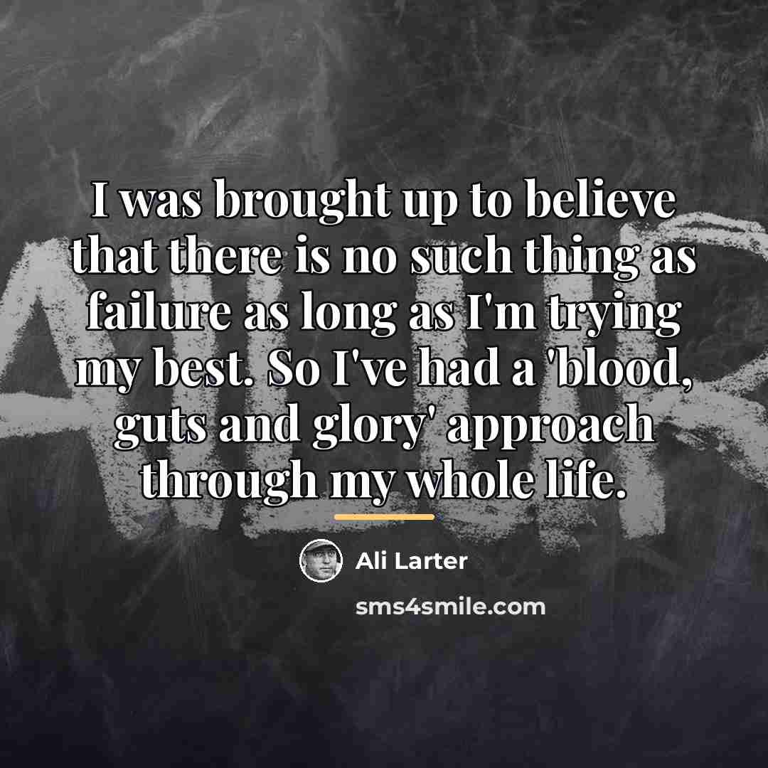 “I was brought up to believe that there is no…” quote by Ali Larter