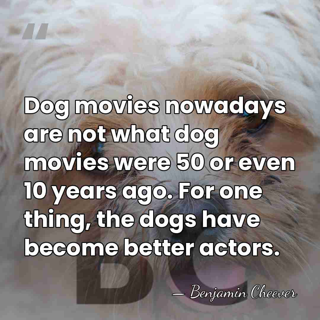 Dog movies nowadays are not what dog movies were 50 or even&hellip; - Benjamin Cheever